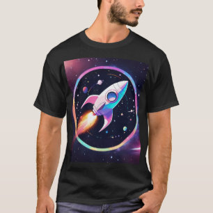 Gravity Orbit Spaceship Logo T-Shirt