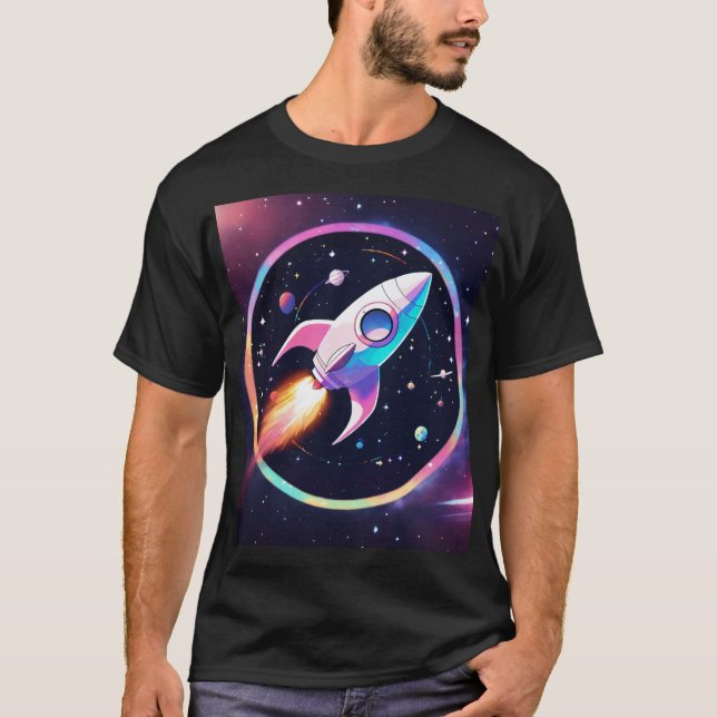 Gravity Orbit Spaceship Logo T-Shirt (Front)