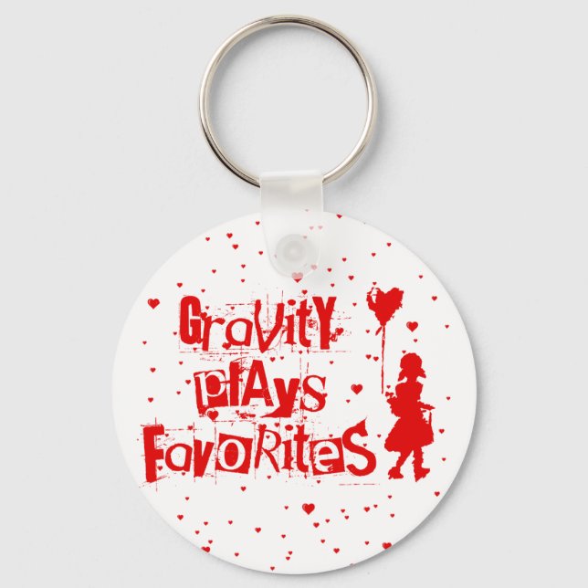 gravity plays favourites keychain (Front)