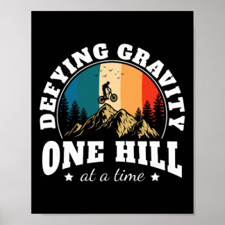 Gravity Riding Mountain Bike Biker Bicylce Cycling Poster