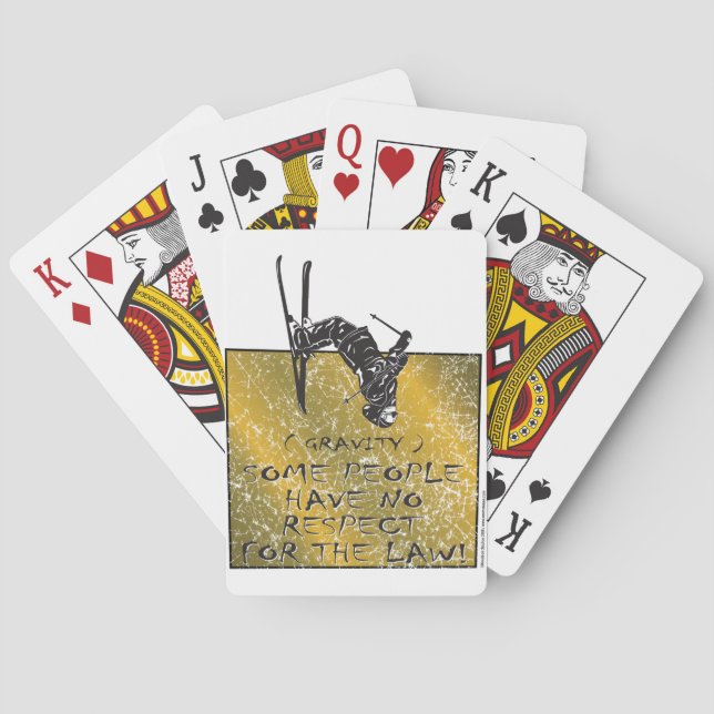 Gravity Skier Playing Cards (Back)