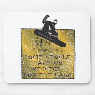 Gravity-Snowboarder Mouse Pad
