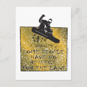 Gravity-Snowboarder Postcard