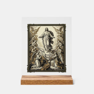 Gravure d'ange d'ascension vintage Art vectoriel_1