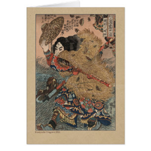 Gravure sur bois japonaise par Kuniyoshi Utagawa
