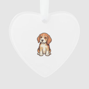 Gravure vintage chiot Beagle Art vectoriel_1