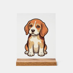 Gravure vintage de chiot Beagle Art vectoriel_1