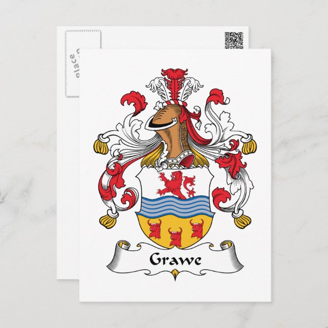 Grawe Family Crest Postcard (Front/Back)
