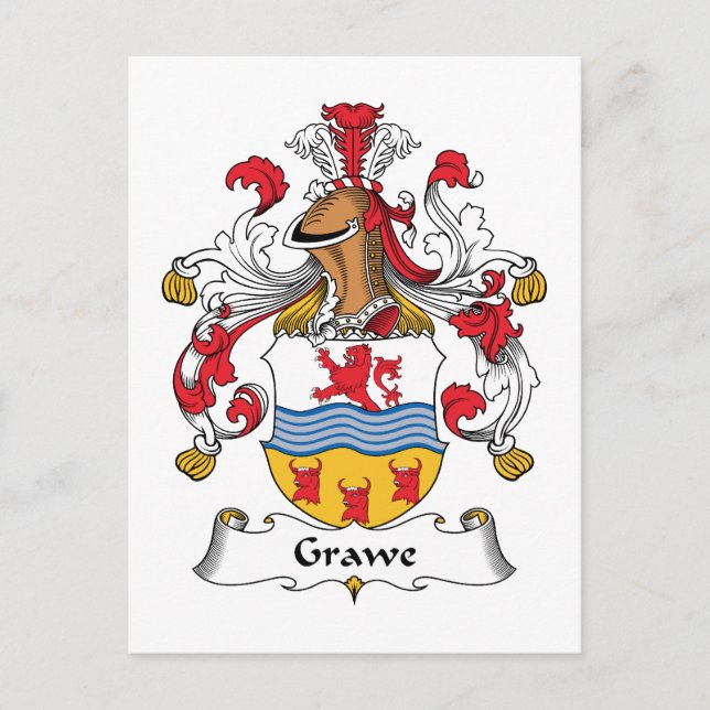 Grawe Family Crest Postcard (Front)