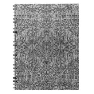 Gray Alligator Leather  Notebook