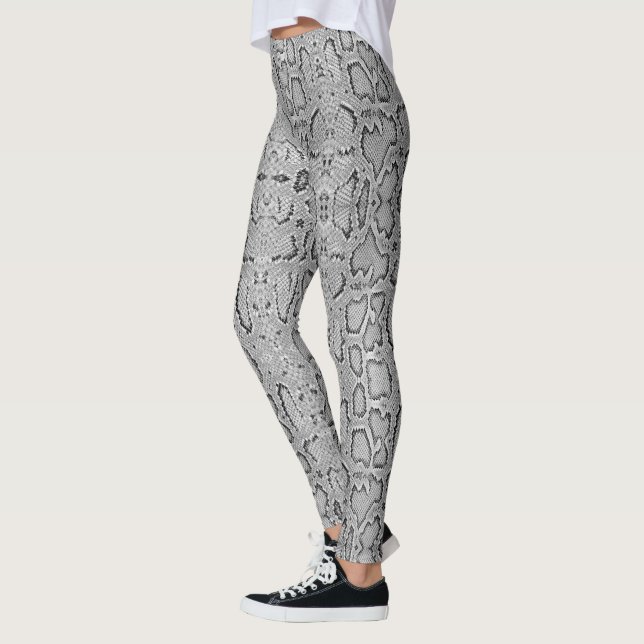 Gray Anaconda Snakeskin Leggings (Left)