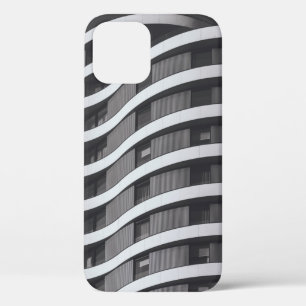 GRAY AND BLACK COMMERCIAL BUILDING iPhone 12 CASE