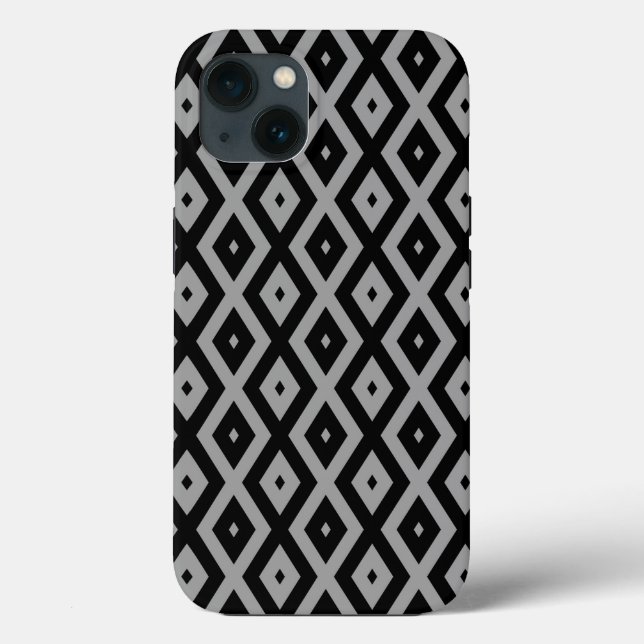 Gray and black diamond pattern Case-Mate iPhone ca Case-Mate iPhone Case (Back)