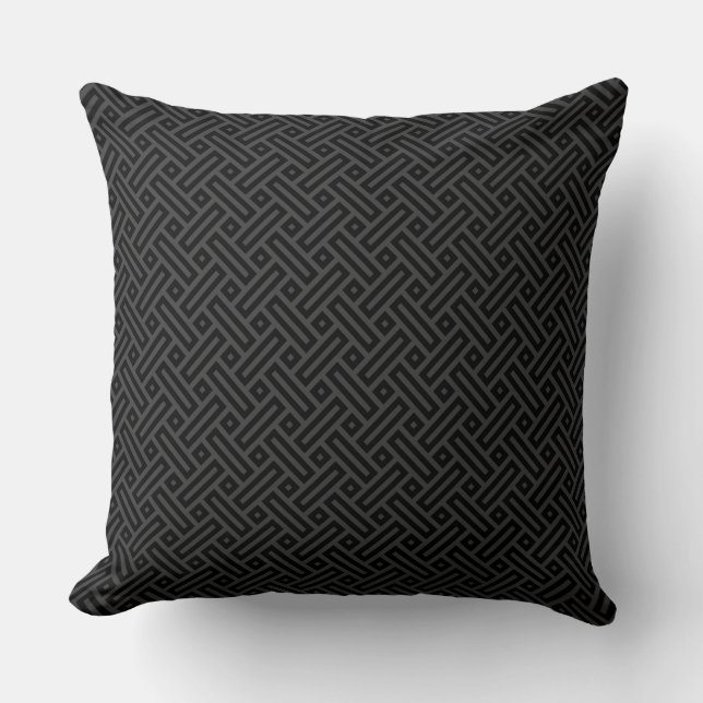 gray and black geometric throw pillow (Front)