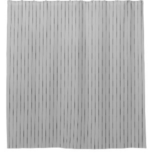 Gray and Black stripe Shower Curtain