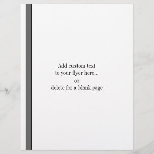 Gray and Black Stripes on White Flyer Template