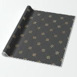 Gray and Gold Vintage Floral Wrapping Paper<br><div class="desc">Gray and gold paris vintage flower pattern wrapping paper.</div>