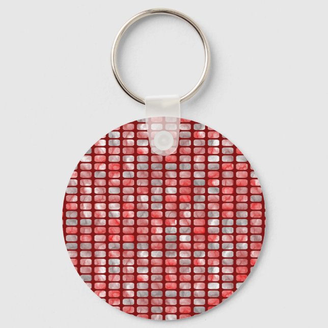 Gray and red blocks keychain (Front)