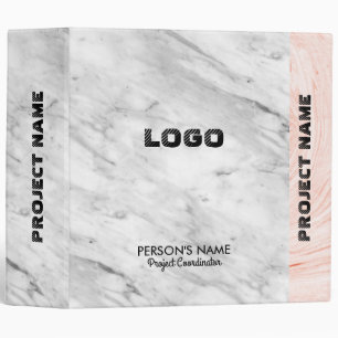 Gray And Rose-gold Marble Texture Look Binder