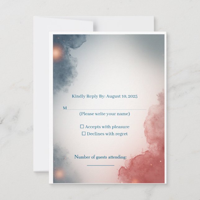  Gray and Rose Outer Space Response Card (Front)