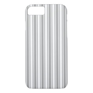Gray and white candy stripes Case-Mate iPhone case