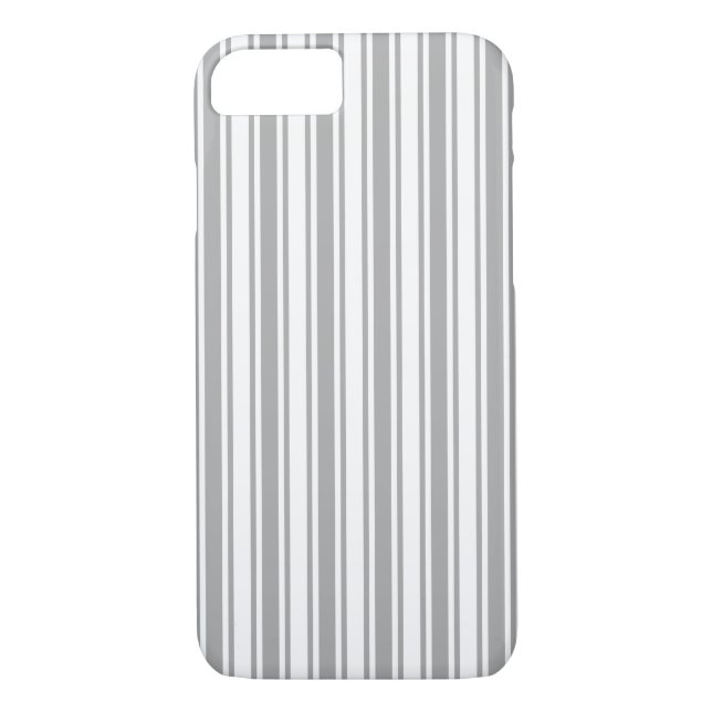 Gray and white candy stripes Case-Mate iPhone case (Back)