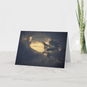 Gray and White Cloud Background Card