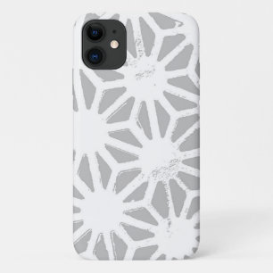 Gray and white geometric pattern iPhone 11 case