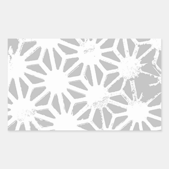 Gray and white geometric pattern sticker (Front)