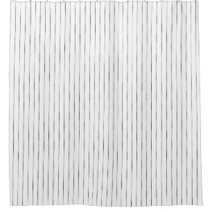 Gray and White stripe Shower Curtain