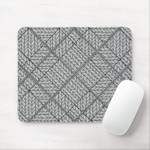 GRAY ARGYLE KNIT Mouse Pad