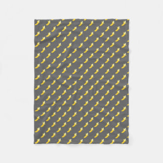 Gray Banana Fleece Blanket