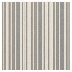 Gray & Beige Colored Stripes Fabric
