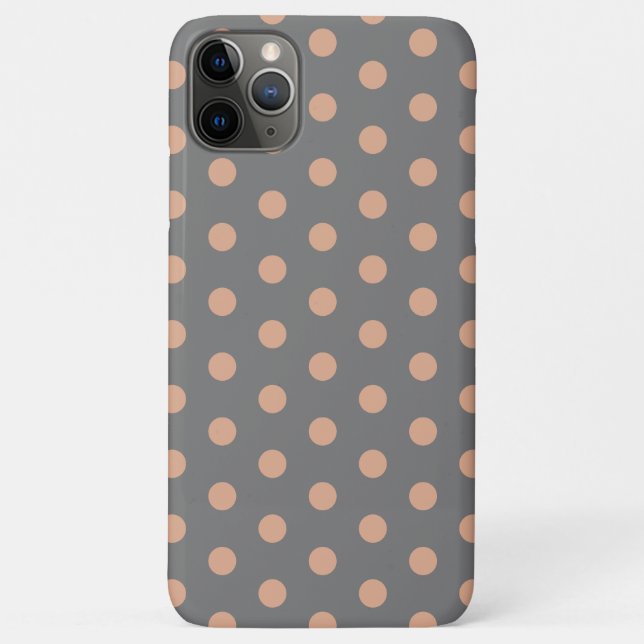 Gray Beige Polka Dot Case-Mate iPhone Case (Back)