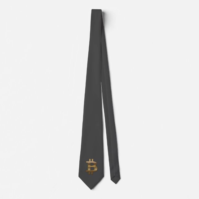 Gray Bitcoin Neck Tie (Front)