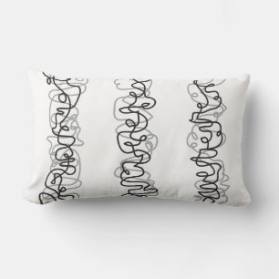 GRAY & BLACK LINES DESIGN Retro Throw Pillow