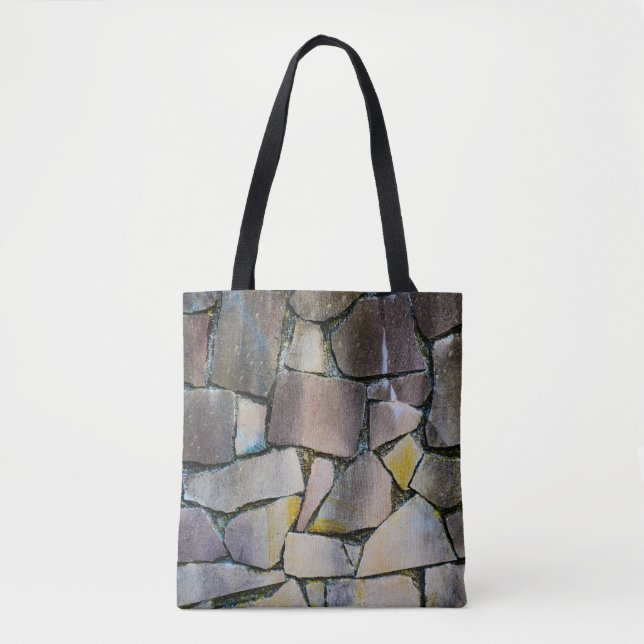 Gray brick wall tote bag (Front)