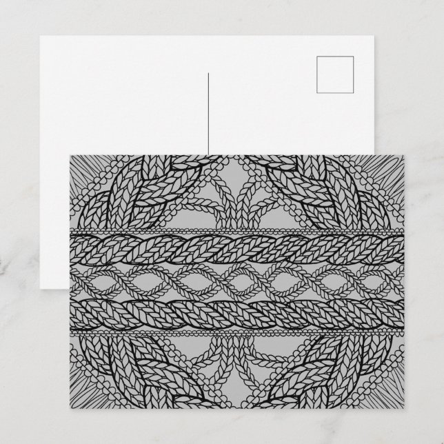 GRAY CABLE KNIT Postcard II (Front/Back)