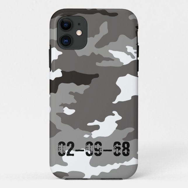 Gray camouflage pattern Case-Mate iPhone case (Back)