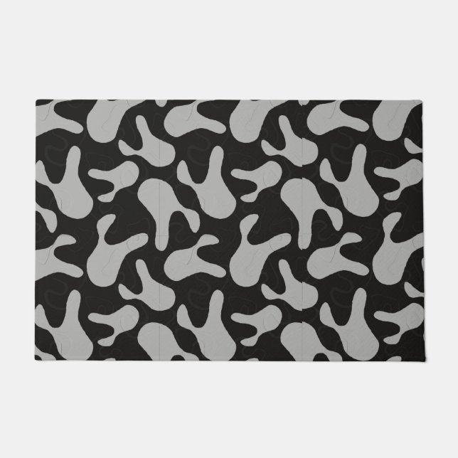 gray camouflage pattern doormat (Front)