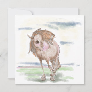 Gray card, gift card with horse demotive
