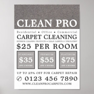 Gray Carpet, Carpet Cleaners, Cleaning Service Poster