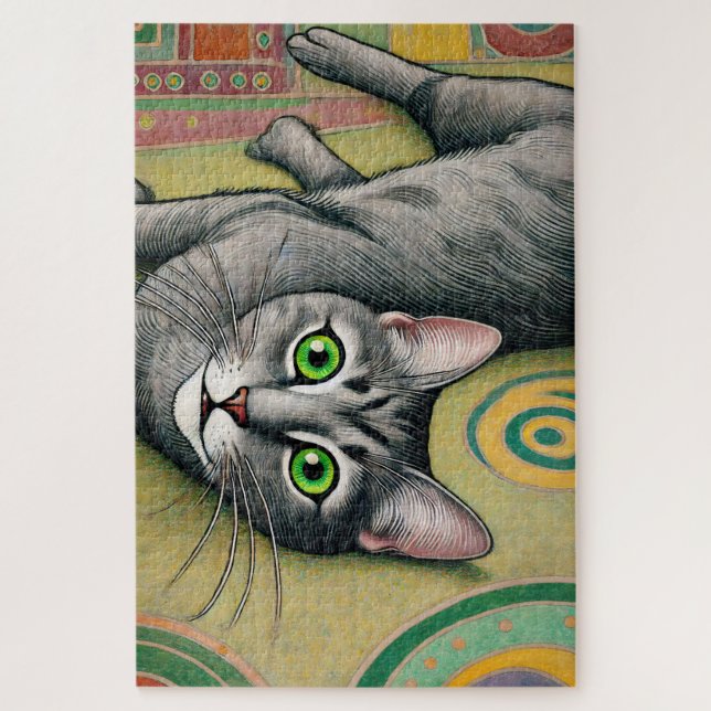 Gray Cat 1000 Piece Puzzle (Vertical)