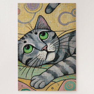 Gray Cat 1000 Piece Puzzle