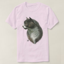 Gray Cat T Shirt