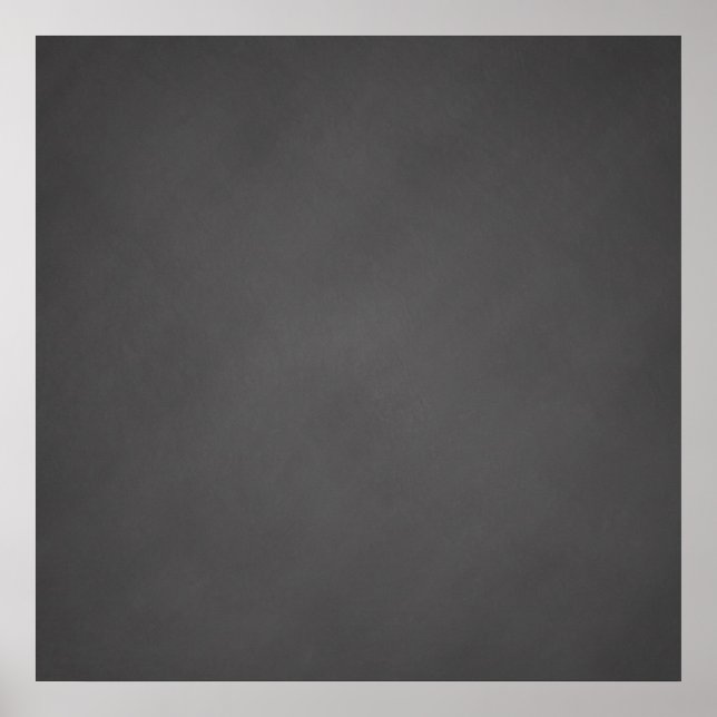Gray Chalkboard Background Black Chalk Board Poster (Front)