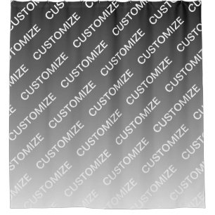 Gray (changeable color) Ombre & Text Pattern