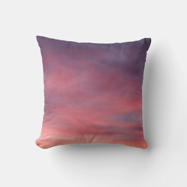 GRAY CLOUDS AND BLUE SKY THROW PILLOW (Front)