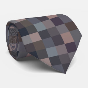 Gray Color Checkerboard Tie