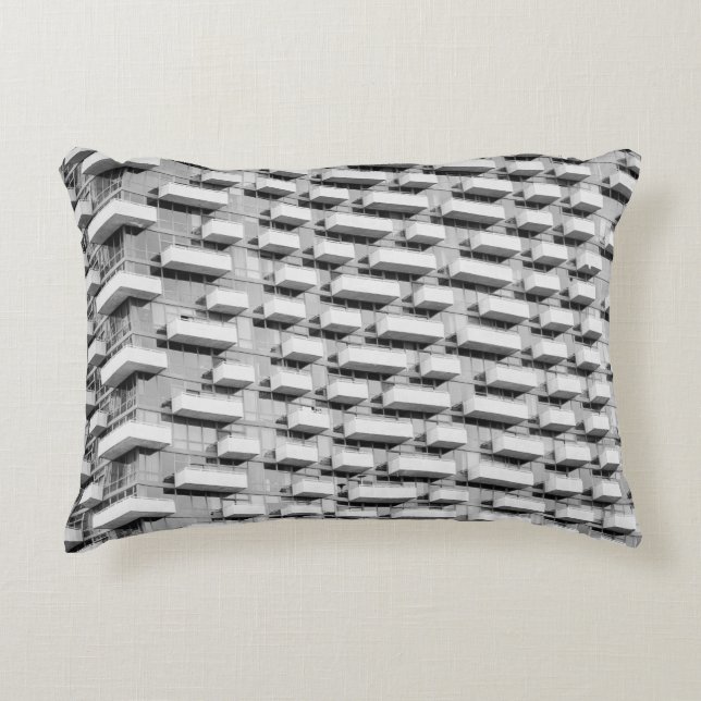 Gray concrete building accent pillow (Front)
